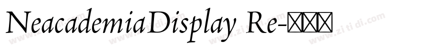 NeacademiaDisplay Re字体转换